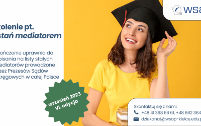 Zostań mediatorem – szkolenie wrzesień 2023